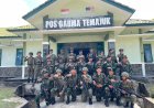 Pererat Kerja Sama Perbatasan, Panglima Brigade 31 TDM Kunjungi Pos Gabma Temajuk Satgas Pamtas Yonarhanud 1/PBC/1 Kostrad